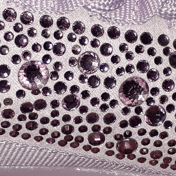 STEVE MADDEN MAXIMA RHINESTONES AND GLITTER LIGHT PURPLE WOMEN'S SIZE 8.5 NEW - Picture 10 of 13